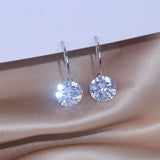 Clear CZ Hoop Earrings for Women Wedding Jewelry