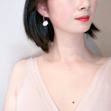Clear CZ Hoop Earrings for Women Wedding Jewelry