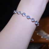 Zircon Chain Bracelet for Women - Shiny Holiday Accessory