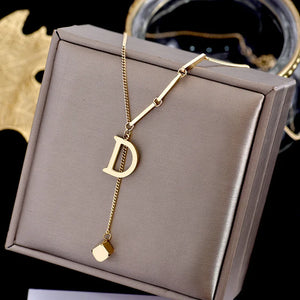 Letter D Pendant Short Style Necklace Ins Hot Selling