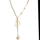 Letter D Pendant Short Style Necklace Ins Hot Selling