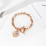 Classic Stainless Steel Chain Bracelet for Women OT Buckle