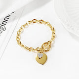 Classic Stainless Steel Chain Bracelet for Women OT Buckle