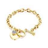Classic Stainless Steel Chain Bracelet for Women OT Buckle