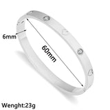 Stainless Steel Crystal Bangles Bracelets for Women - Daily Buckle