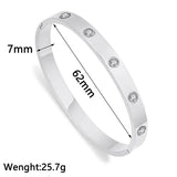 Stainless Steel Crystal Bangles Bracelets for Women - Daily Buckle