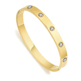 Stainless Steel Crystal Bangles Bracelets for Women - Daily Buckle