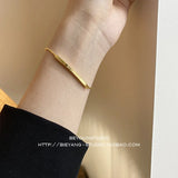 Classic Titanium Steel Roman Alphabet Pullout Bracelet for Women