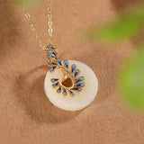 Hotan Jade Round Necklace for Women