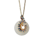 Hotan Jade Round Necklace for Women