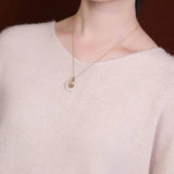 Hotan Jade Round Necklace for Women