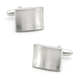 Rectangle Wire Drawing Cufflinks Brass Silver Cuff Links
