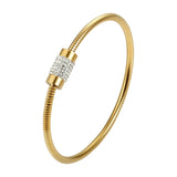 Zircon Bangle Stainless Steel Bracelet For Women