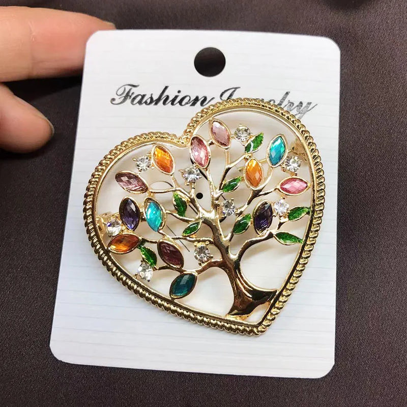 Life Tree Heart Brooch Jewelry High Accessories For Birthday