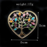 Life Tree Heart Brooch Jewelry High Accessories For Birthday