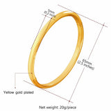 Classic Round Bangles in Gold/Rose Gold/Black