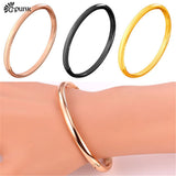 Classic Round Bangles in Gold/Rose Gold/Black