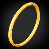 Classic Round Bangles in Gold/Rose Gold/Black