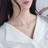 Double Circles Interlocking Choker Necklace Sterling Silver
