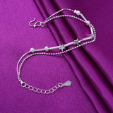 Double Layer Star Round Beads 925 Sterling Silver Charm Bracelets