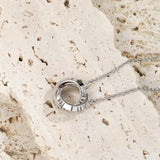 Classic Double Ring Necklaces 925 Silver Pendant Charm Gift
