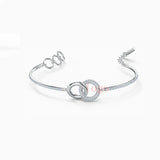 Double Round Stone Bracelet Bridal Jewelry Romantic Gift