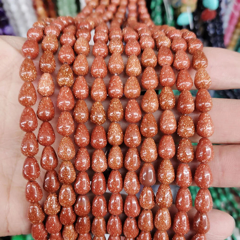 Tiger Eye Pink Crystal DIY Jewelry 6x9mm