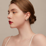 Square Hoop Earrings 925 Silver Big Shape Fine Jewelry Party CE1803