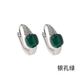 Square Zircon Earrings Plated 8 Colors - Birthday Gift Jewelry