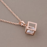 Natural Zircon Rose Earring Jewelry Set