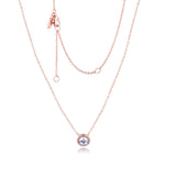 Elegant Necklace 925 Sterling Silver Clear CZ Fine Jewelry