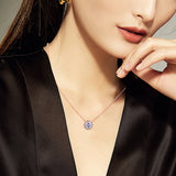 Elegant Necklace 925 Sterling Silver Clear CZ Fine Jewelry
