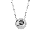 925 Silver CZ Pendant Necklace Elegant Wedding Jewelry
