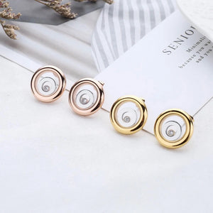 Classic Europe Famous Jewelry Stud Earrings Rose For Women