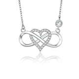 S925 Sterling Silver Infinite Love Anniversary Gift Necklace