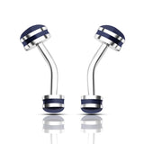 Classic Dumbbell Copper Cufflinks Round Silver French Men's Suit Shirt Brass Cuf