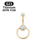 Zircon Women Sexy Belly Button Rings Titanium Surgical Navel Piercing 14G