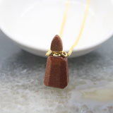 Faceted Gemstone Essential Oil Diffuser Vial Pendant Necklace