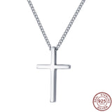 Faith Cross Necklace 925 Sterling Silver Chain Religious Jewelry