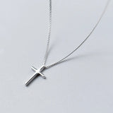 Faith Cross Necklace 925 Sterling Silver Chain Religious Jewelry
