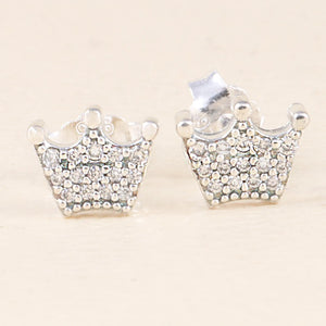 925 Silver Heart Double Round Earrings Birthday Gift