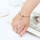Classic Charm Stainless Steel Pearl Bracelets