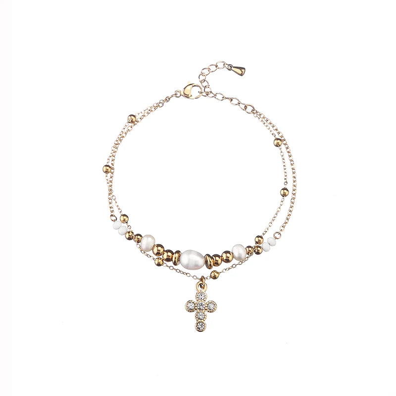 Classic Charm Stainless Steel Pearl Bracelets