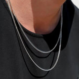 Stainless Steel 3.5/5/6.5mm Cuban Chain Necklace