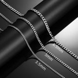 Stainless Steel 3.5/5/6.5mm Cuban Chain Necklace