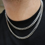 Stainless Steel 3.5/5/6.5mm Cuban Chain Necklace
