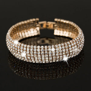 Crystal Rhinestone Bangle Bracelet Women's Jewelry
