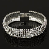 Crystal Rhinestone Bangle Bracelet Women's Jewelry