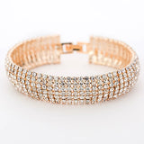 Crystal Rhinestone Bangle Bracelet Women's Jewelry