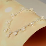Classic Full Crown 925 Sterling Silver Anklet For Women